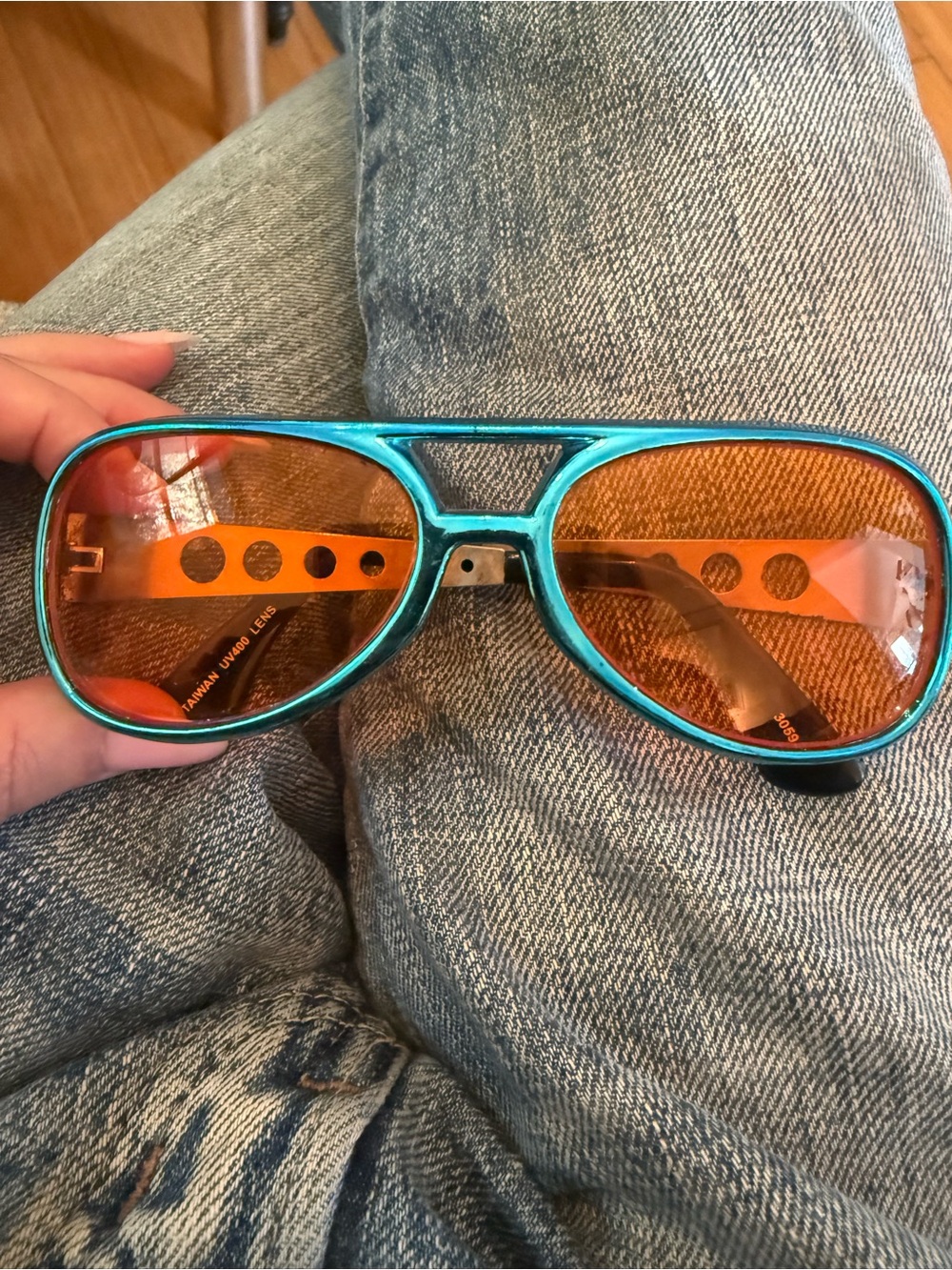 retro, oversized aviator-style novelty sunglasses. Rick & roll. Elvis.
